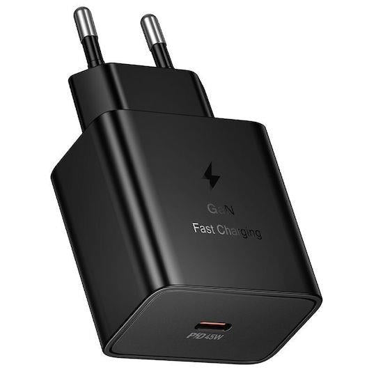 HOCO N77 STAR ΦΟΡΤΙΣΤΗΣ ΤΟΙΧΟΥ, 45W, ΜΑΥΡΟ