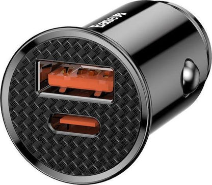 BASEUS PRIMETRIP VP2, ΦΟΡΤΙΣΤΗΣ ΑΥΤΟΚΙΝΗΤΟΥ, USB-A + TYPE-C, 30W, COSMIC BLACK