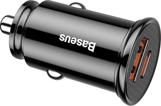 BASEUS PRIMETRIP VP2, ΦΟΡΤΙΣΤΗΣ ΑΥΤΟΚΙΝΗΤΟΥ, USB-A + TYPE-C, 30W, COSMIC BLACK