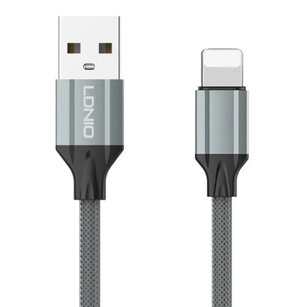 LDNIO καλώδιο Lightning σε USB LS442, 2.4A, 2m, γκρι