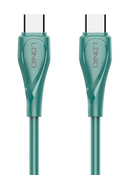 LDNIO καλώδιο USB-C σε USB-C LC611C, 65W PD, 1m, πράσινο