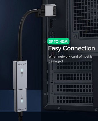 CABLETIME αντάπτορας DisplayPort σε HDMI CT-AV589-P02G4K60, 4K/60Hz, γκρι