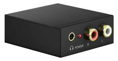 GOOBAY μετατροπέας ήχου 58493, Coaxial/Toslink σε 2x RCA, μαύρος