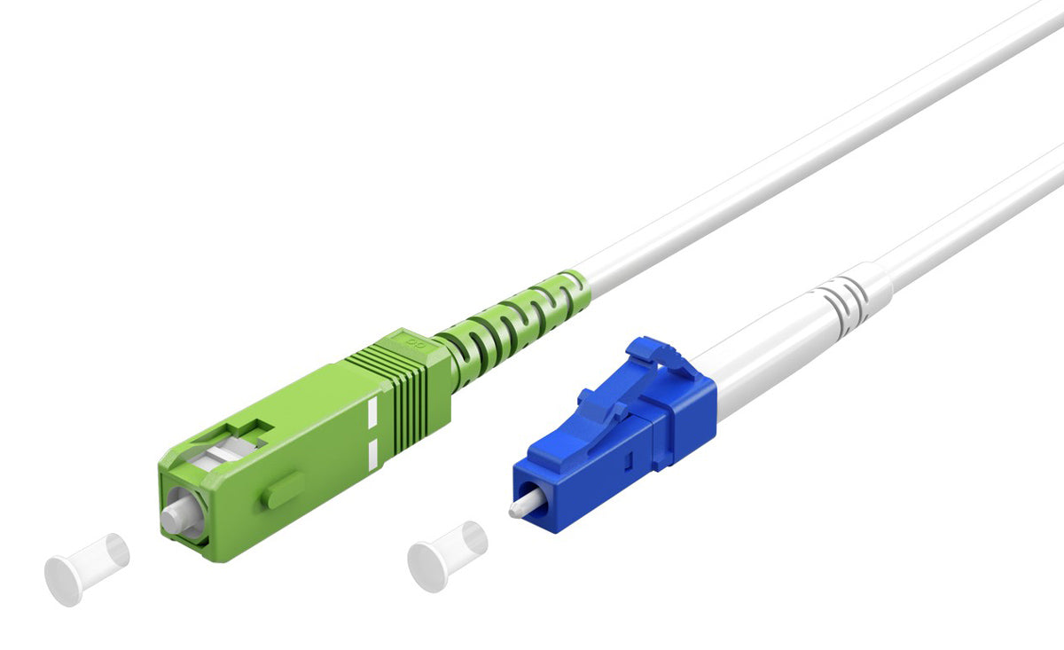 GOOBAY καλώδιο οπτικής ίνας SC-APC σε LC-UPC 59609, Singlemode OS2, 2m, λευκό