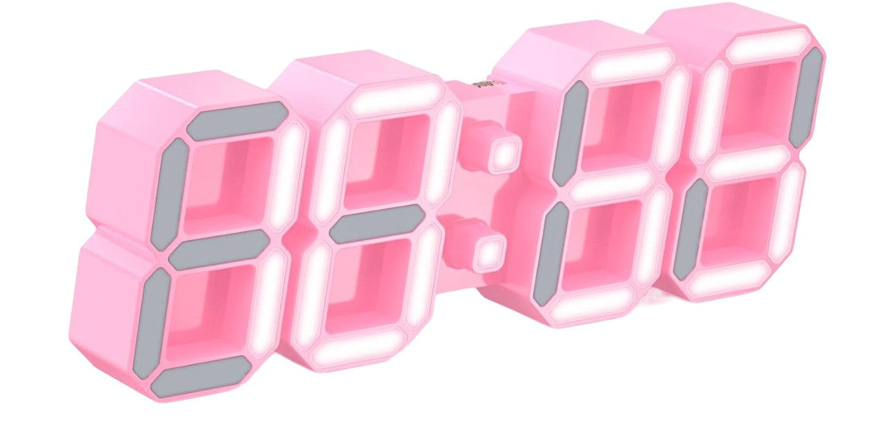 EDUP EH-LEDNI-B-1 Ρολόι τοίχου 3D LED 5,2" Μίνι Ροζ