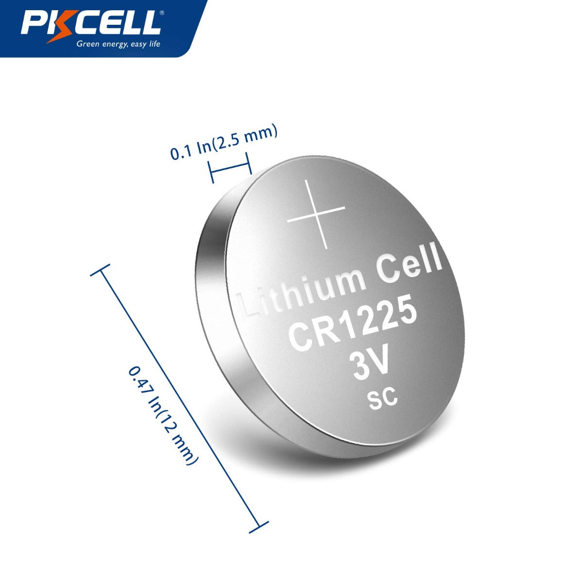 Pkcell Κουμπί Λιθίου CR1225-1B (1τμχ)