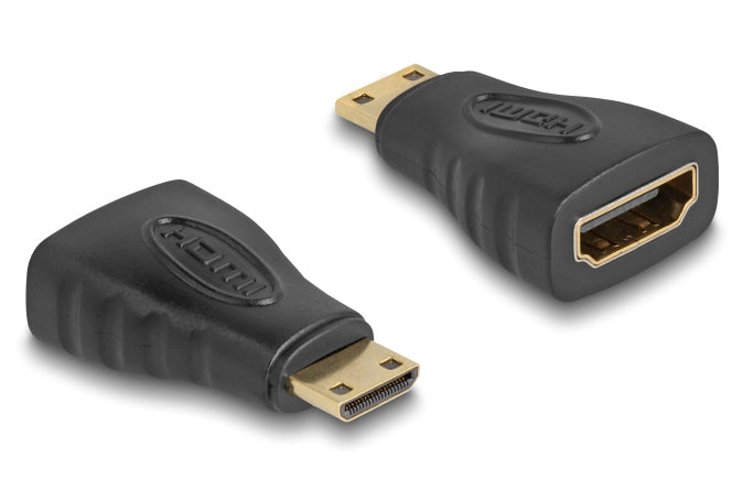 DELOCK αντάπτορας mini HDMI σε HDMI 65244, gold plated, μαύρος