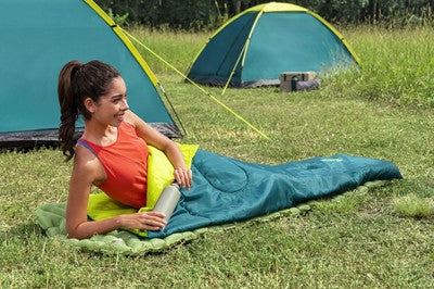 BESTWAY sleeping bag 68099, μονό, 180x75cm, πετρόλ