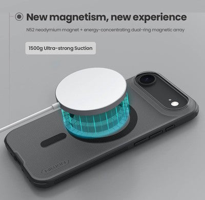 NILLKIN θήκη Super Frosted Shield Pro Magnetic για Apple iPhone 17 Air, διάφανη/μαύρη