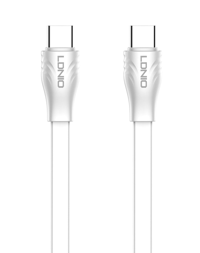 LDNIO καλώδιο USB-C σε USB-C LC131C, 65W PD, 1m, λευκό