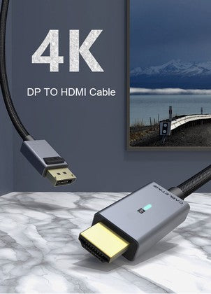 CABLETIME καλώδιο DisplayPort σε HDMI CT-AV585-P02G4K, 4K/30Hz, 1.8m, μαύρο