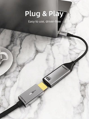 CABLETIME αντάπτορας USB-C σε HDMI CT-C160-PU31-CMHDFN1, 4K/60Hz, 0.15m, μαύρος