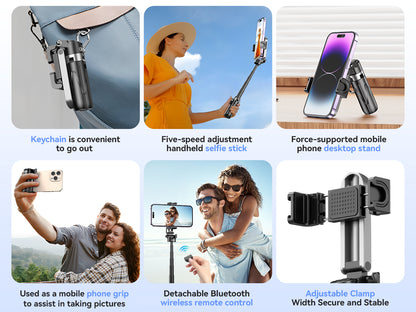 XO SS21 Πολυλειτουργικό Selfie Stick Bluetooth 3 σε 1