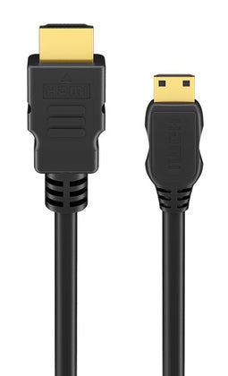 GOOBAY καλώδιο mini HDMI σε HDMI 74087 με Ethernet, 4K/60Hz, 18 Gbps, 3m, μαύρο