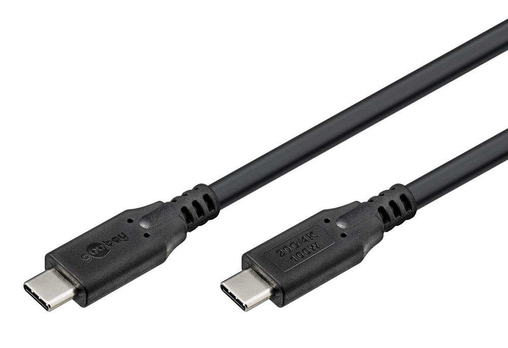 GOOBAY καλώδιο USB-C 74197, USB4, 100W, 20Gbps, 4K/60Hz, 2m, μαύρο