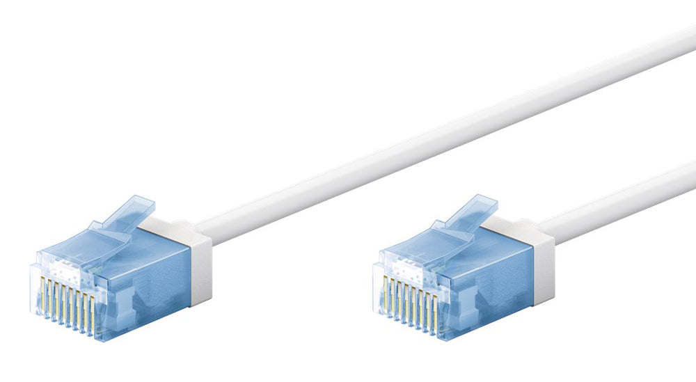 GOOBAY καλώδιο δικτύου 74288, CAT 6A U/UTP, ultra slim, copper, 500MHz, 3m, λευκό