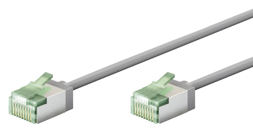 GOOBAY καλώδιο δικτύου 74344, CAT 8.1 U/FTP, ultra slim, copper, 40Gbps, 0.25m, γκρι