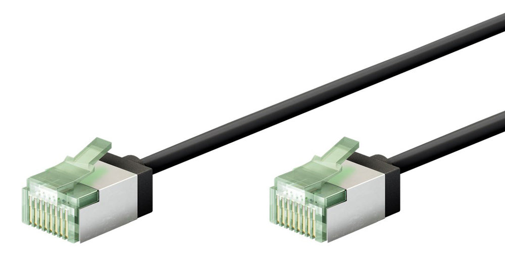 GOOBAY καλώδιο δικτύου 74353, CAT 8.1 U/FTP, ultra slim, copper, 40Gbps, 1m, μαύρο