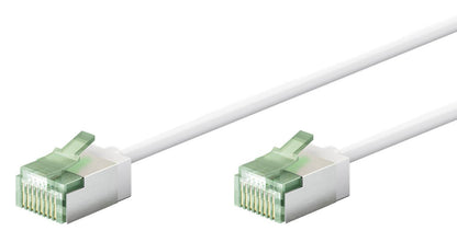 GOOBAY καλώδιο δικτύου 74357, CAT 8.1 U/FTP, ultra slim, copper, 2000MHz, 0.15m, λευκό