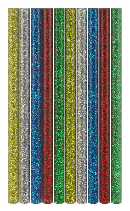 GOOBAY ράβδοι σιλικόνης 77855, Φ11mm x 200mm, glitter διάφορα χρώματα, 10τμχ