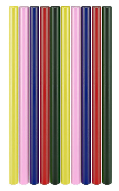 GOOBAY ράβδοι σιλικόνης 77856, Φ11mm x 200mm, διάφορα χρώματα, 10τμχ