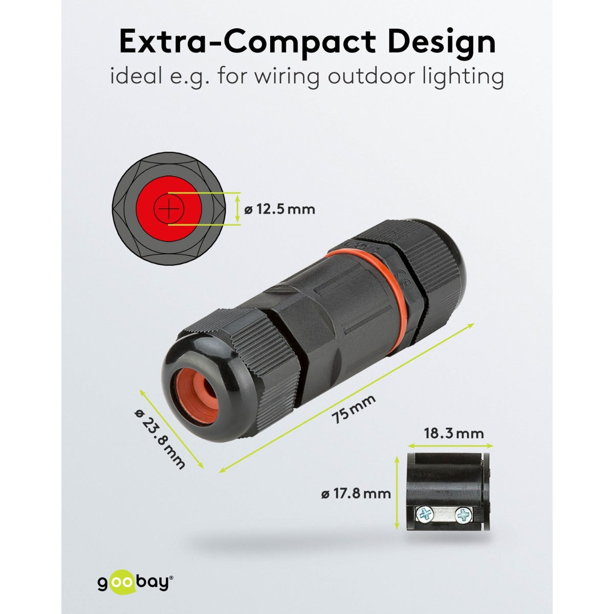 Goobay Σύνδεσμος καλωδίου 7,5 cm IP68 (81325)
