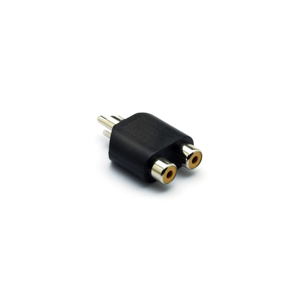Audio Adapter, RCA plug - 2 x RCA socket, Black