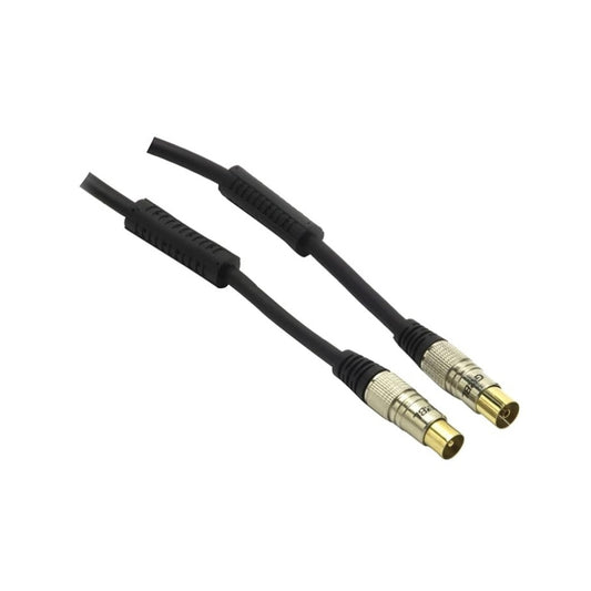 Antenna cable M/F >85dB, Ferrite, metal conn. L.2,5m - Bulk