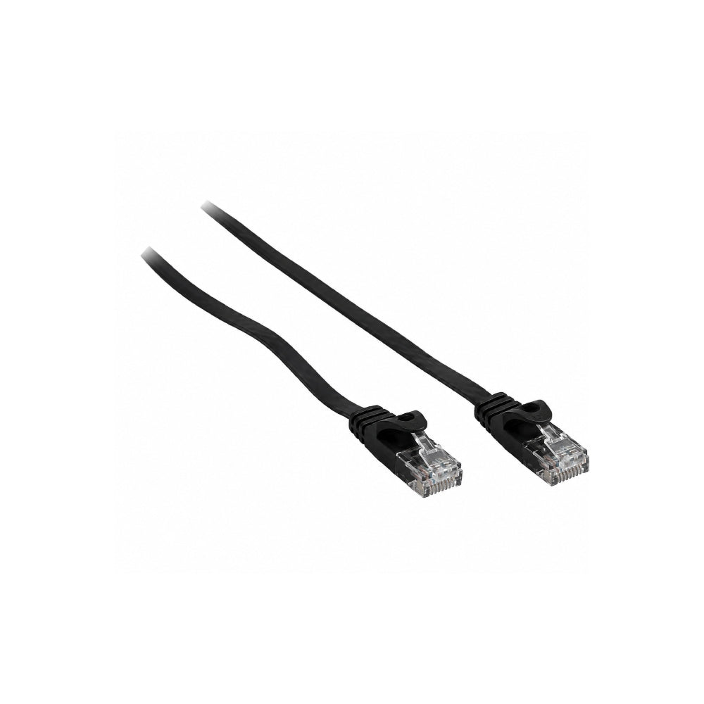 CAT 6 Network Cable U/UTP, Flat, 30AWG, Pure Copper, Black, L.20,0 m