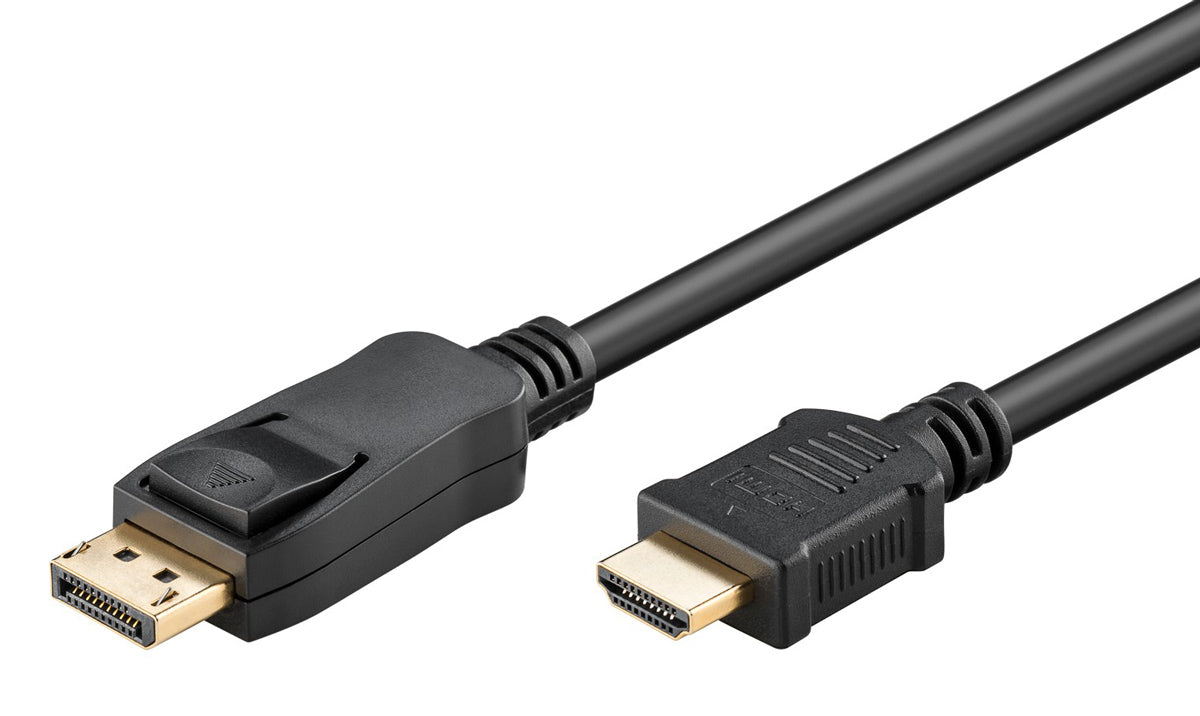 GOOBAY καλώδιο DisplayPort σε HDMI 80522, 4K/60Hz, 18 Gbps, 3m, μαύρο