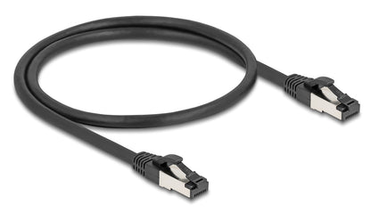 DELOCK καλώδιο δικτύου 80570, CAT 8.1 S/FTP, copper, 2000MHz, 0.50m, μαύρο