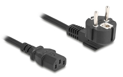 DELOCK καλώδιο τροφοδοσίας 81299, 3x 0.75mm², 1m, μαύρο