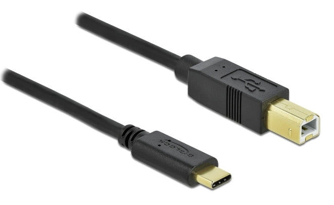 DELOCK καλώδιο USB-C σε USB Type B 83330, 2m, μαύρο