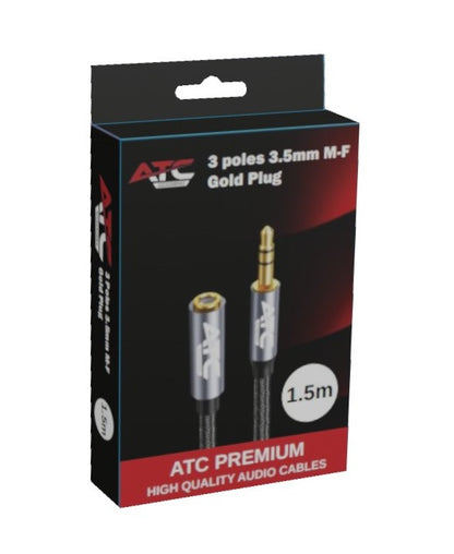 ATC HQ 3.5mm M / F Cable 1.5m