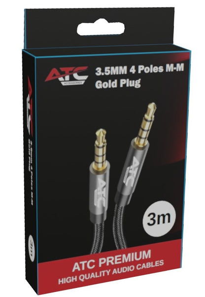 ATC HQ 3.5mm 4 Pin M/M Cable 3m