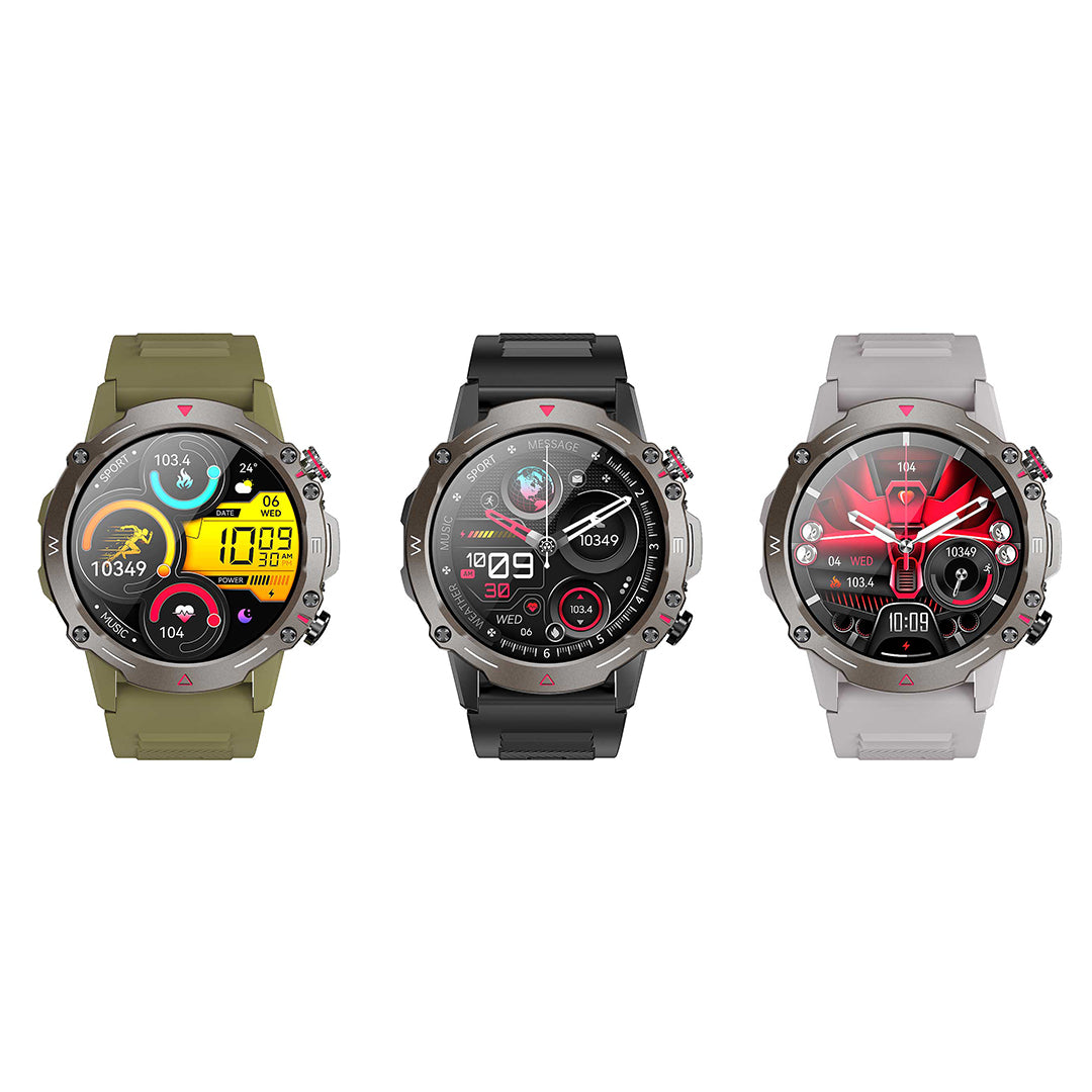 XO J7 Amoled Star Round Smart Sports Call Watch (Πράσινο)