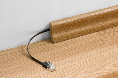 GOOBAY καλώδιο δικτύου 96389, CAT 6A U/UTP, flat, 500MHz, Copper, 20m, μαύρο