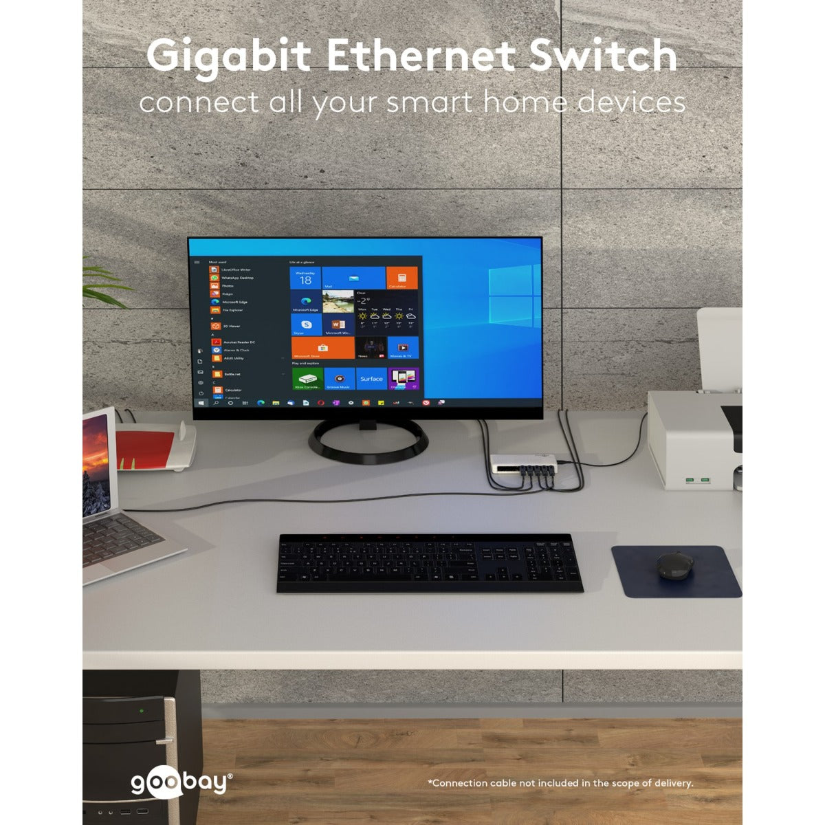 Goobay Gigabit Ethernet Switch 8 Θυρών 64564 Λευκό