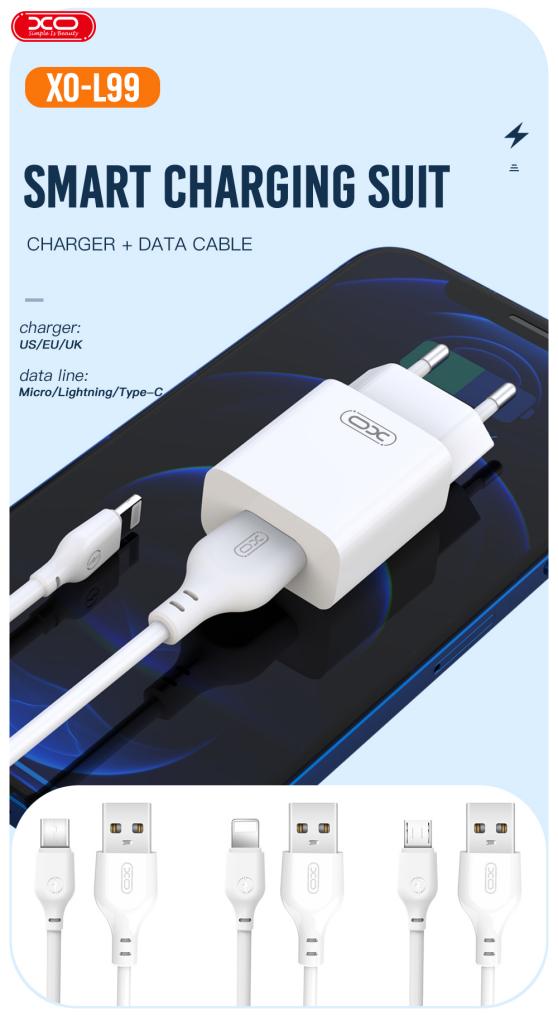 XO L99 2.4A Φορτιστής με Micro Καλώδιο (NB103)