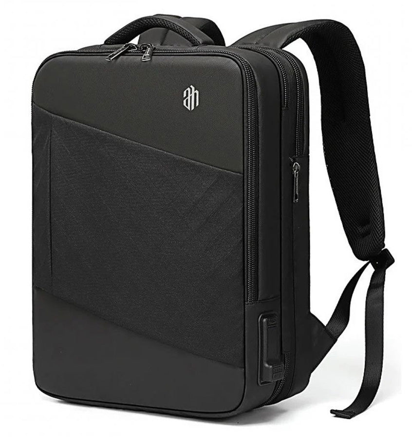 ARCTIC HUNTER τσάντα πλάτης B00345 με θήκη laptop 15.6", USB, 19-32L, μαύρη