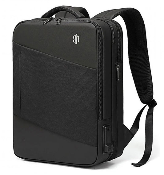ARCTIC HUNTER τσάντα πλάτης B00345 με θήκη laptop 15.6", USB, 19-32L, μαύρη