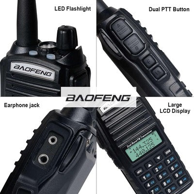 BAOFENG ασύρματος πομποδέκτης UV-82, VHF/UHF, 5W, μαύρος