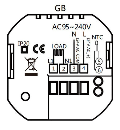 Smart θερμοστάτης πετρελαίου BHT-009GBLW, WiFi, χωνευτός, μαύρος