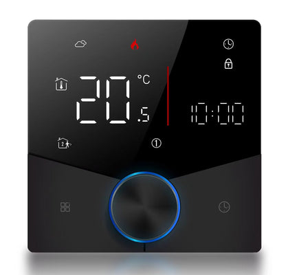 Smart θερμοστάτης πετρελαίου BHT-009GBLW, WiFi, χωνευτός, μαύρος