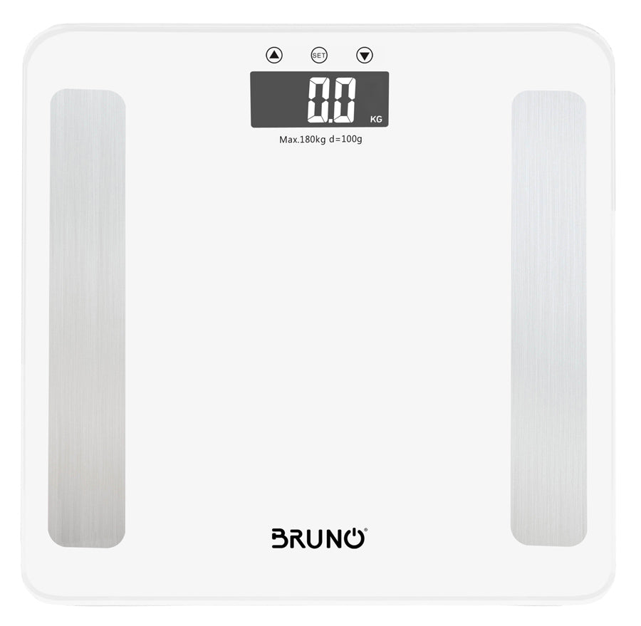 BRUNO ψηφιακή ζυγαριά με λιπομετρητή BRN-0057, έως 180kg, λευκή