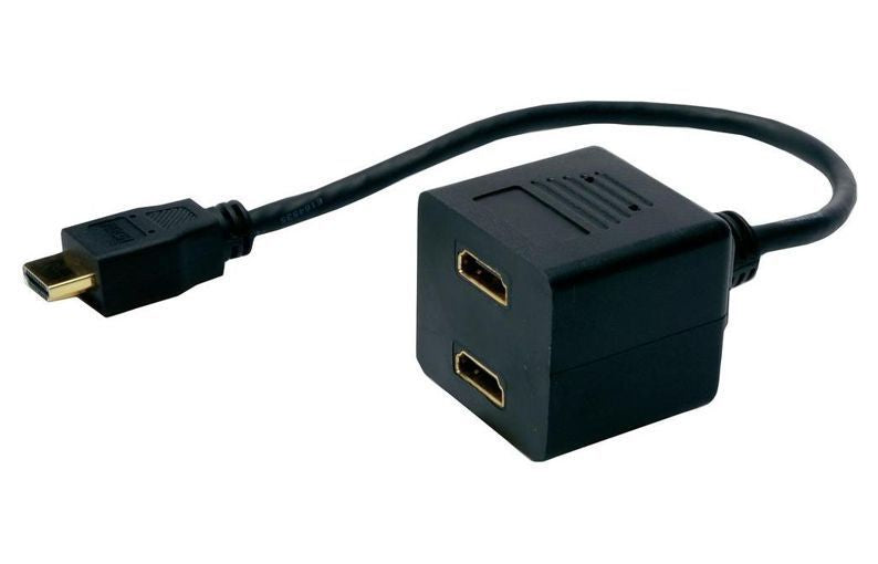 POWERTECH HDMI splitter CAB-H053, 2 σε 1, μαύρο