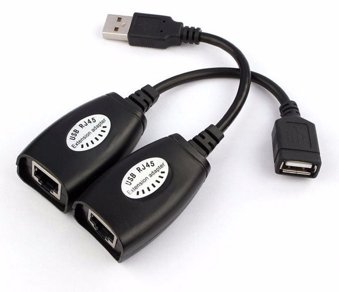 POWERTECH USB extender CAB-N098 μέσω καλωδίου RJ45, μαύρο