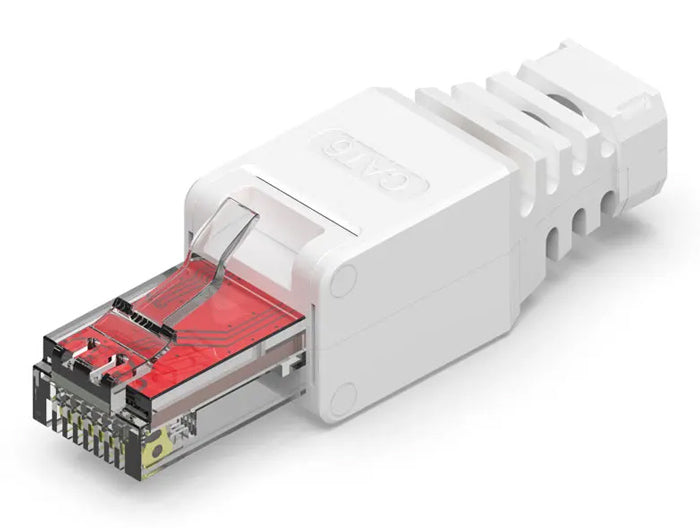 POWERTECH βύσμα δικτύου RJ45 CAB-N350, CAT 6A UTP, tool-free, λευκό