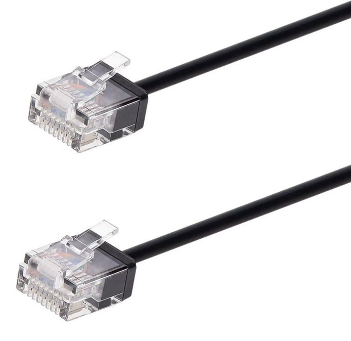 POWERTECH καλώδιο δικτύου CAB-N434, Cat 6A U/UTP, ultra slim, copper, 500MHz, 5m, μαύρο