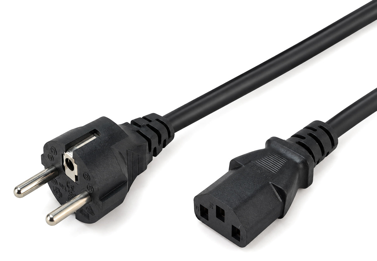 POWERTECH καλώδιο τροφοδοσίας CAB-P050, 3x 0.75mm², CCS, 1m, μαύρο